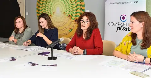 &Aacute;nxela Franco durante a presentaci&oacute;n de Compartimos Plan, a finais do ano pasado