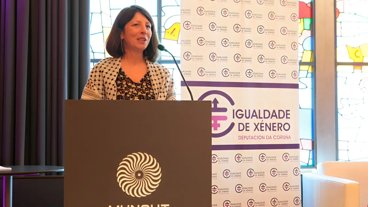 Sol Agra, durante a s&uacute;a intervenci&oacute;n na entrega dos premios