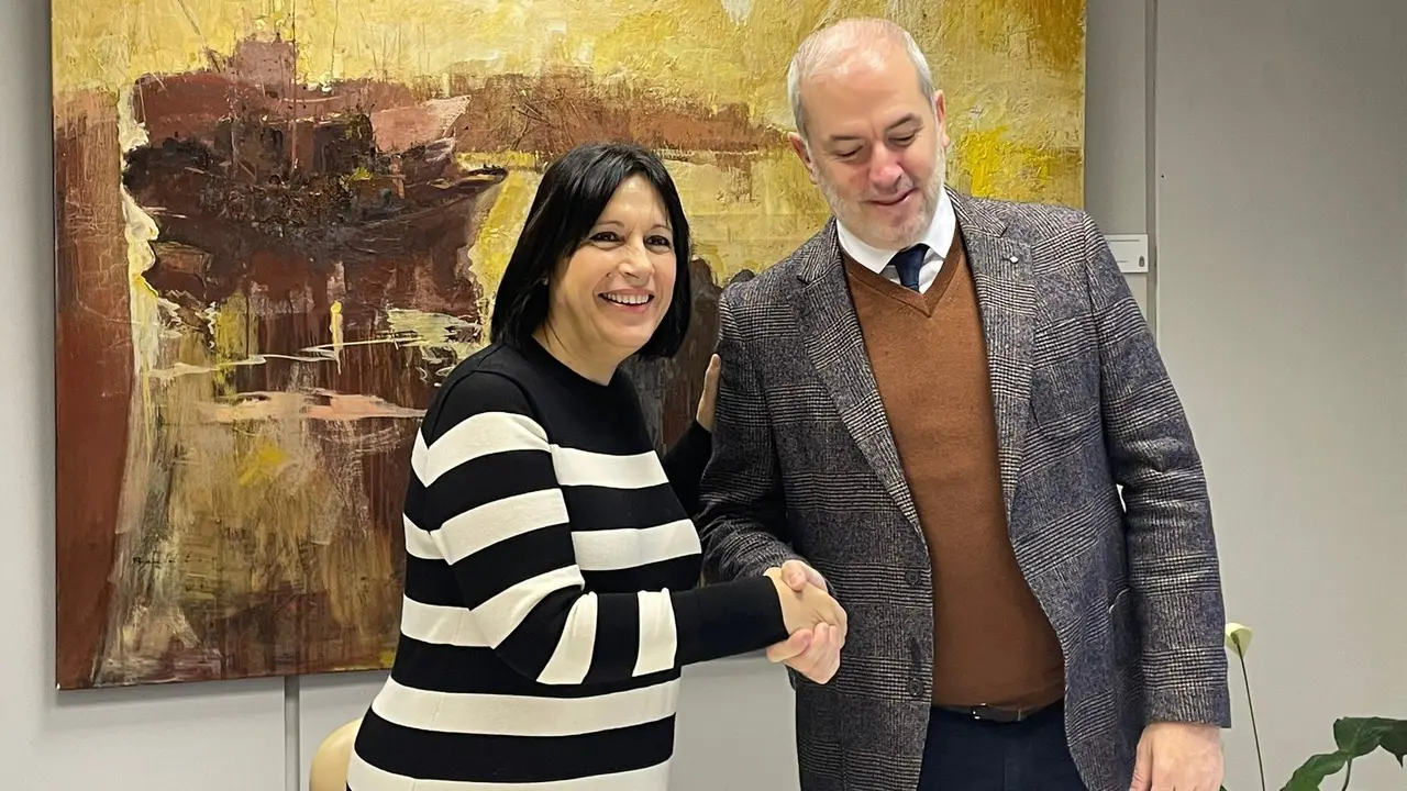 Gonz&aacute;lez e Castro, trala sinatura do convenio, hoxe na sede provincial