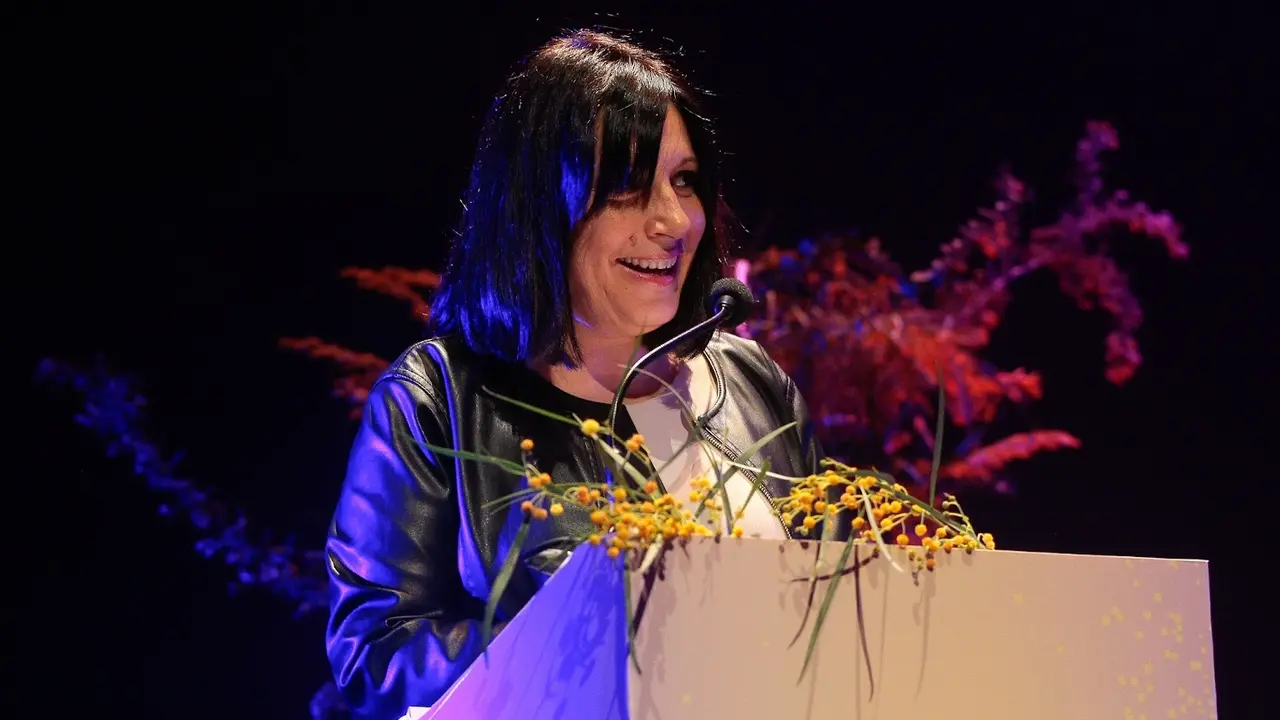 Natividade Gonz&aacute;lez, na s&uacute;a intervenci&oacute;n na gala