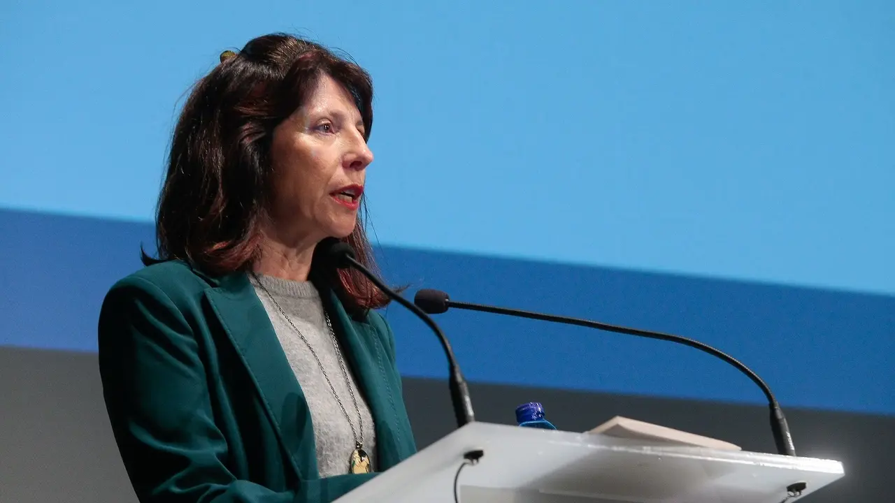 Agra, durante a presentaci&oacute;n, hoxe, do programa de homenaxe a Lu&iacute;sa Villalta