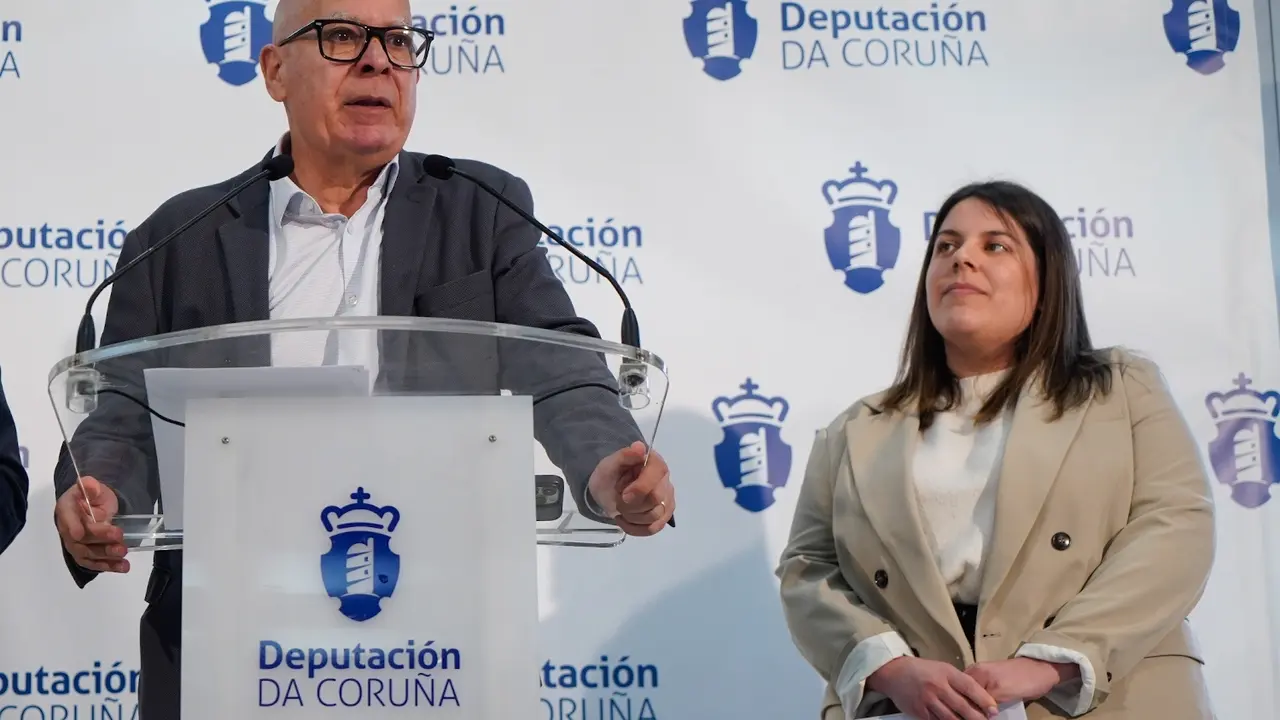 Regueira e Garc&iacute;a, na presentaci&oacute;n do POS+2024, hoxen na sede provincial