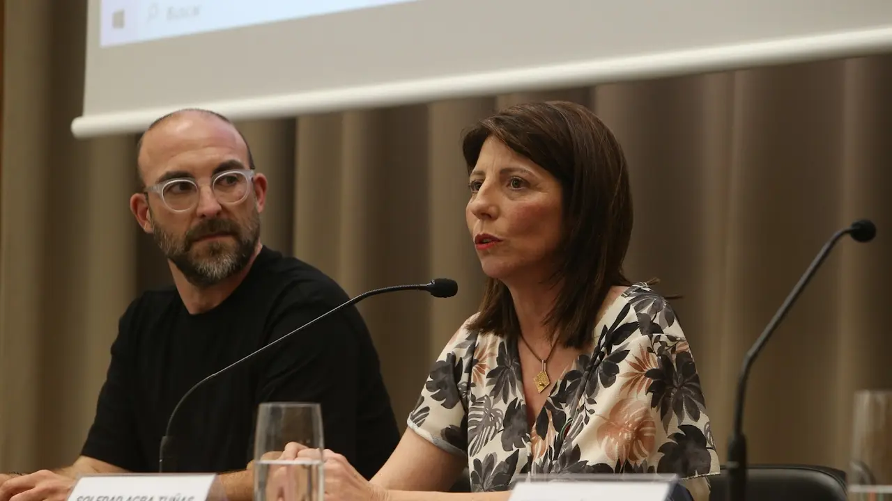 Agra, na s&uacute;a intervenci&oacute;n, hoxe, na inauguraci&oacute;n do congreso A memoria diversa