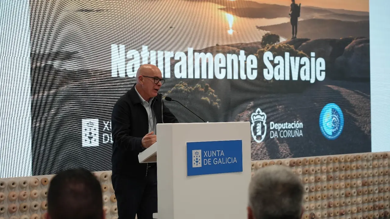 Regueira, na presentaci&oacute;n de 'Costa da Morte, Naturalmente Salvaxe', hoxe en Fitur