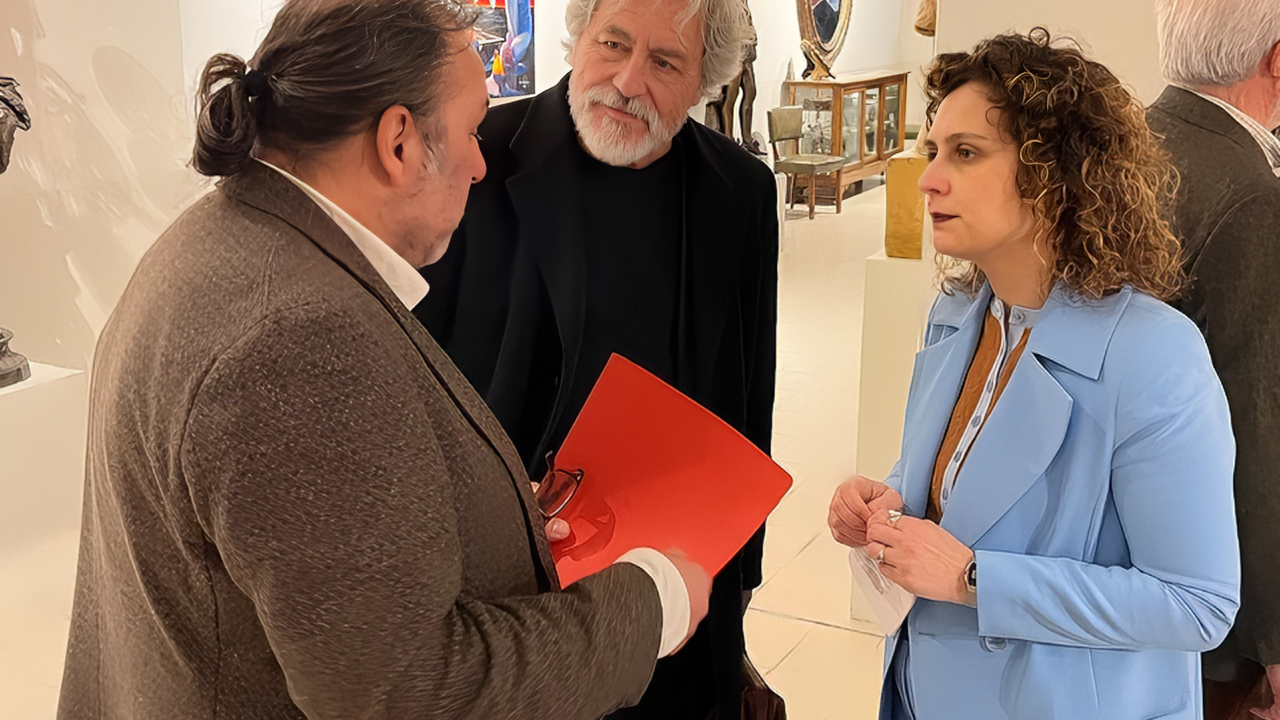 Natividade e Gonz&aacute;lez, na s&uacute;a visita hoxe a OSG no Palacio da &Oacute;pera