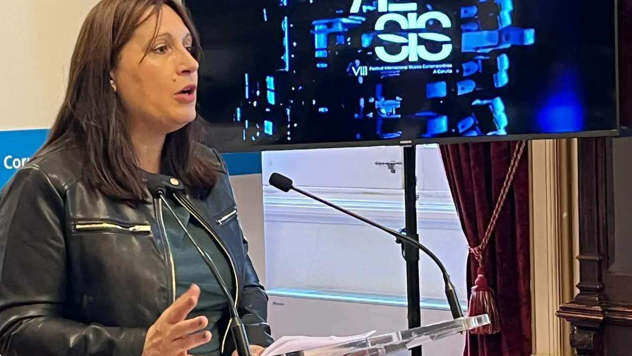 Natividade Gonz&aacute;lez, na presentaci&oacute;n do Resis 2025, hoxe na Coru&ntilde;a