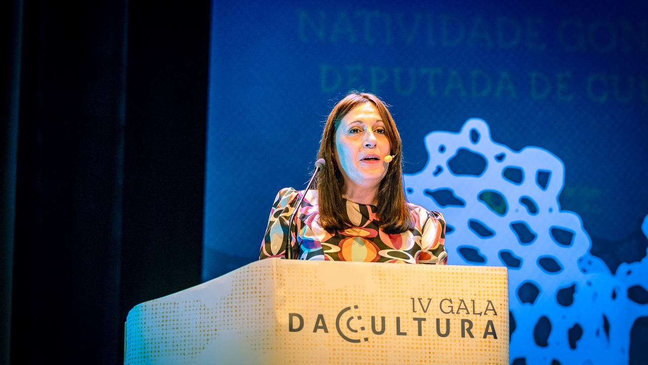 Gonz&aacute;lez, durante a s&uacute;a intervenci&oacute;n na 4&ordf; Gala de Cultura da Deputaci&oacute;n