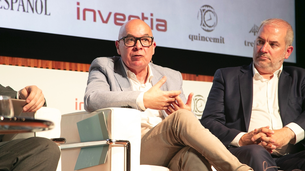Xos&eacute; Regueira, durante a s&uacute;a intervenci&oacute;n no IV Foro Econ&oacute;mico Galicia-El Espa&ntilde;ol, hoxe na Coru&ntilde;a