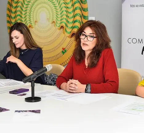 &Aacute;nxela Franco durante a presentaci&oacute;n de Compartimos Plan, a finais do ano pasado