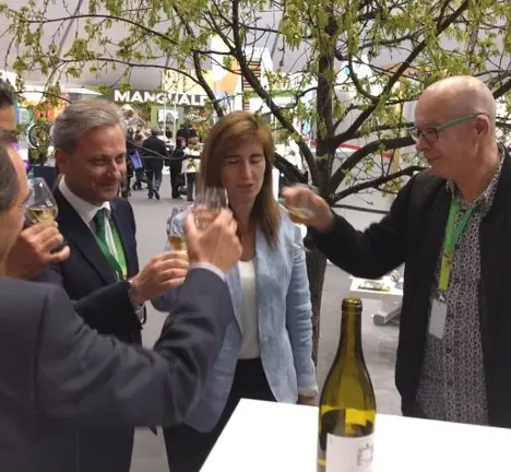 Xos&eacute; Regueira na Feira Ib&eacute;rica da Garda con Ana Mendes