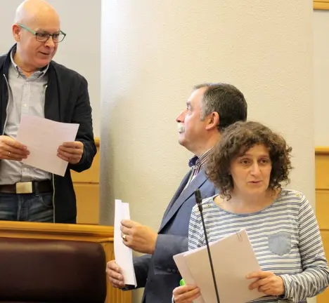 Xos&eacute; Regueira e Goretti Sanmart&iacute;n no pleno 16.05.18 (2)