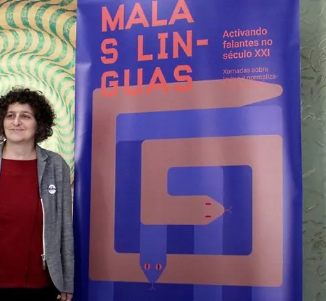 Goretti Sanmart&iacute;n na presentaci&oacute;n en outubro do programa 'Malas Linguas'