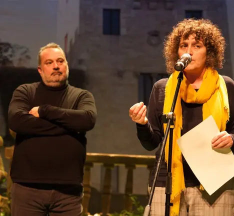 Goretti Sanmart&iacute;n con Carlos Bab&iacute;o o pasado martes no Teatro Col&oacute;n