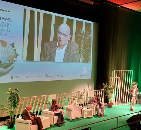 Xos&eacute; Regueira, durante a s&uacute;a intervenci&oacute;n en FairWay