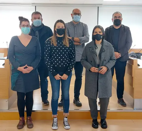 Penas, cos representantes dos concellos integrados en Compostela Rupestre