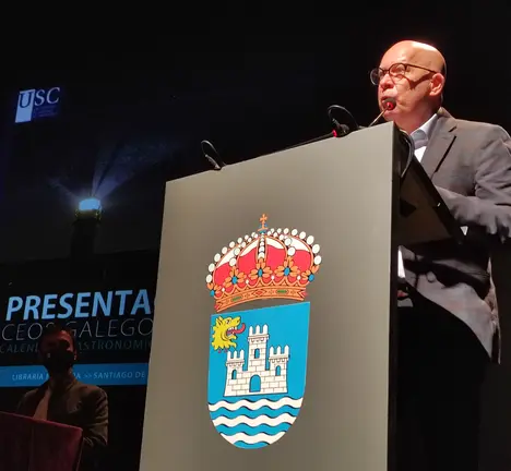 Xos&eacute; Regueira, durante a s&uacute;a intervenci&oacute;n na xornada organizada por la CMAT