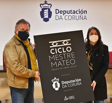 Xurxo Couto e Ana M&iacute;guez, na presentaci&oacute;n do ciclo Mestre Mateo