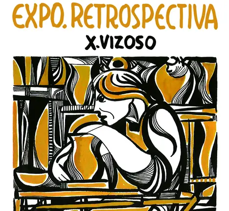 Detalle do cartel da restrospectiva sobre a obra de Xos&eacute; Vizoso