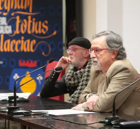 Couto, con Xos&eacute; Lois V&aacute;zquez, na presentaci&oacute;n do congreso