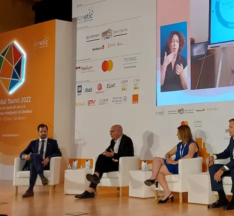 Regueira, durante a s&uacute;a intervenci&oacute;n hoxe no Congreso Digital Tourist  de Benidorm