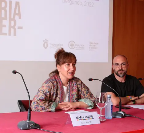 Mu&iacute;&ntilde;o, con Marcos Gabriel L&oacute;pez, durante a s&uacute;a intervenci&oacute;n na inauguraci&oacute;n do congreso