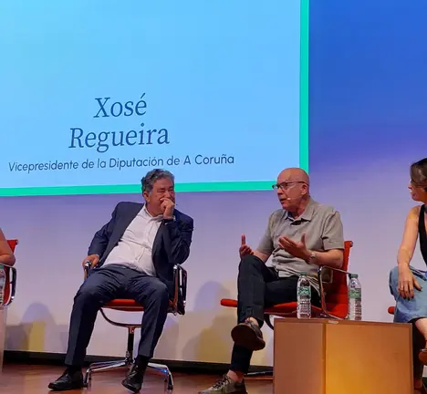 Regueira, durante a su intervenci&oacute;n no Reina Sof&iacute;a