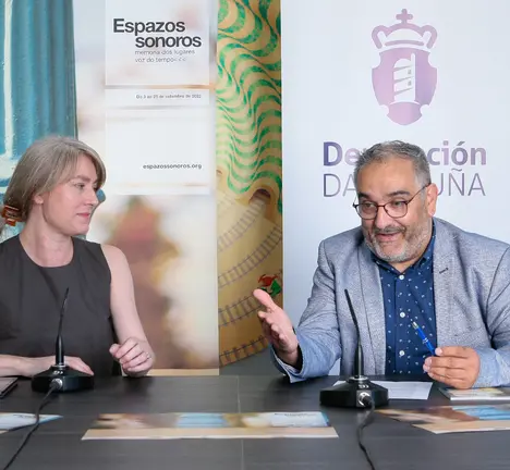 Bermejo e Penas, na presentaci&oacute;n do festival
