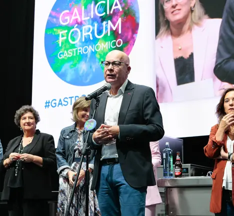 Regueira, durante a s&uacute;a intervenci&oacute;n na inauguraci&oacute;n do F&oacute;rum