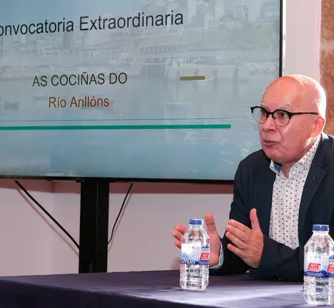 Xos&eacute; Regueira, na presentaci&oacute;n hoxe do Plan de Sostibilidade Tur&iacute;stica en Destino 'Os fog&oacute;ns do Anll&oacute;ns'