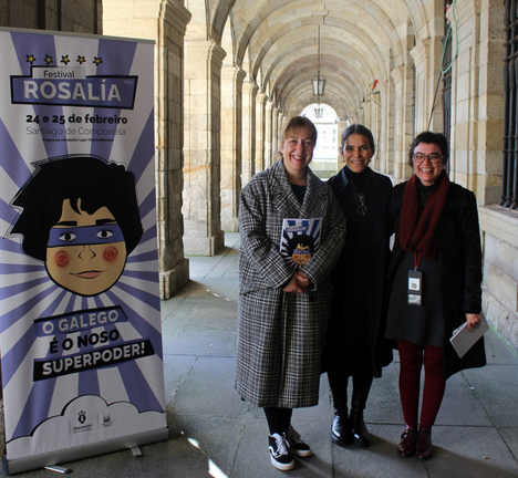 Mu&iacute;&ntilde;o, Ros&oacute;n e Oural, logo da presentacion hoxe do festival