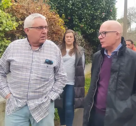 Picallo e Regueira, na visita do vicepresidente hoxe a Valdovi&ntilde;o