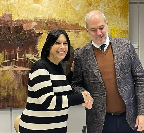 Gonz&aacute;lez e Castro, trala sinatura do convenio, hoxe na sede provincial