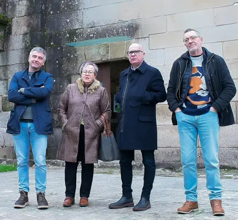Garc&iacute;a, Riveiro, Regueira e Mu&iacute;&ntilde;o, na visita do vicepresidente as Torres do Allo