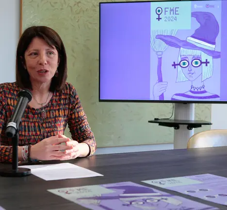 Sol Agra, na presentaci&oacute;n, hoxe, do FME 2024