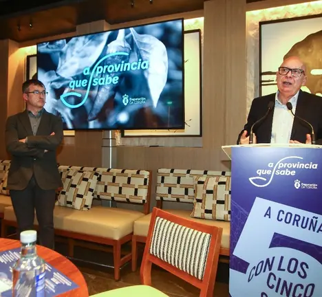 Intervenci&oacute;n de Regueira no encontro 'A Coru&ntilde;a cos 5 sentidos', celebrado en Donostia