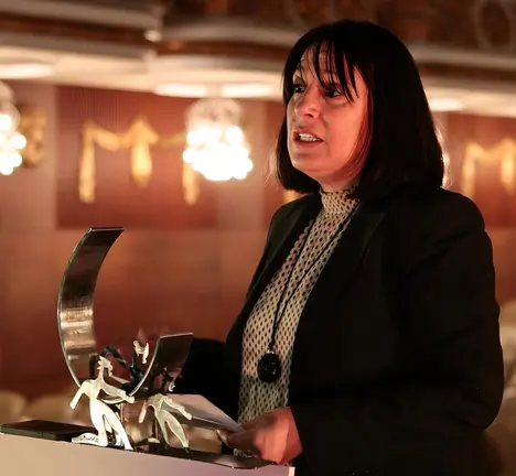 Natividade Gonz&aacute;lez, na presentaci&oacute;n dos certames da Deputaci&oacute;n, esta ma&ntilde;&aacute; no Teatro Col&oacute;n