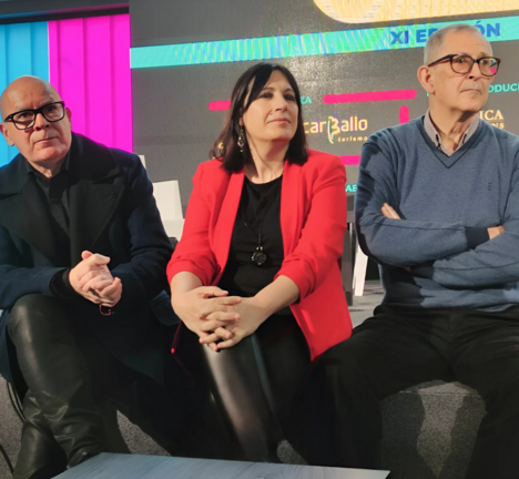 Regueira, Gonz&aacute;lez e Ferrero, na inauguraci&oacute;n do Interplay 2024