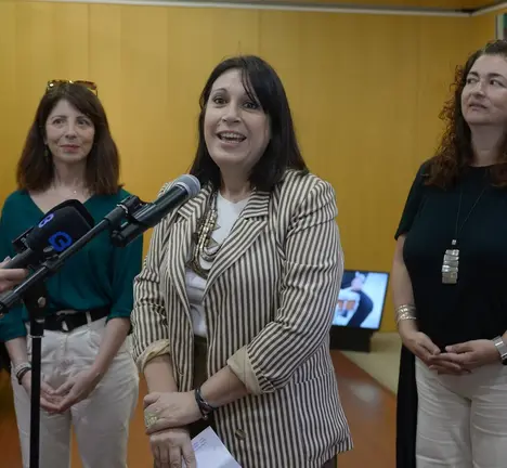 Gonz&aacute;lez, durante a reuni&oacute;n do xurado das Residencias Mari&ntilde;&aacute;n de m&uacute;sica