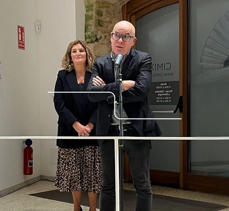 Regueira, na inauguraci&oacute;n hoxe do Cimix Nar&oacute;n