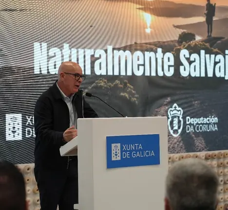 Regueira, na presentaci&oacute;n de 'Costa da Morte, Naturalmente Salvaxe', hoxe en Fitur