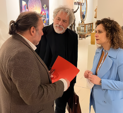 Natividade e Gonz&aacute;lez, na s&uacute;a visita hoxe a OSG no Palacio da &Oacute;pera