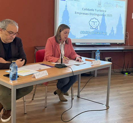Penas e Louzao, durante a presentaci&oacute;n das distinci&oacute;ns