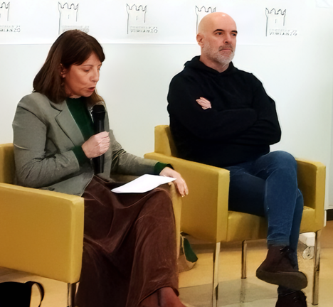 Sol Agra e Xabier D&iacute;az, onte na Casa da Cultura de Vimianzo