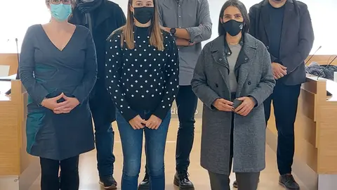 Penas, cos representantes dos concellos integrados en Compostela Rupestre
