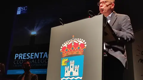 Xos&eacute; Regueira, durante a s&uacute;a intervenci&oacute;n na xornada organizada por la CMAT