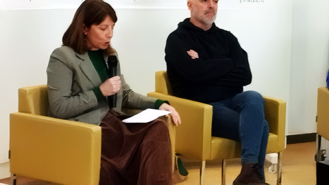 Sol Agra e Xabier D&iacute;az, onte na Casa da Cultura de Vimianzo