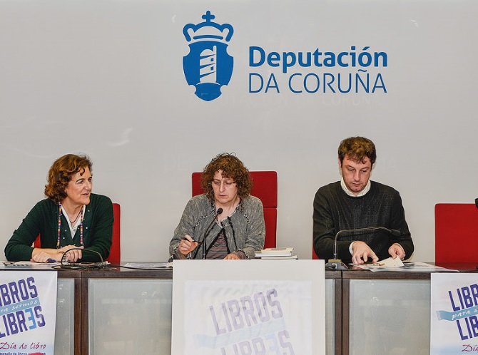 Goretti Sanmartín na presentación da campaña Libros para sermos libres