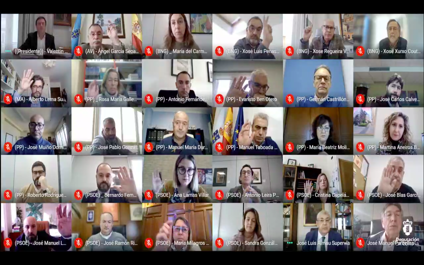 Momento da votación dos orzamentos 2021